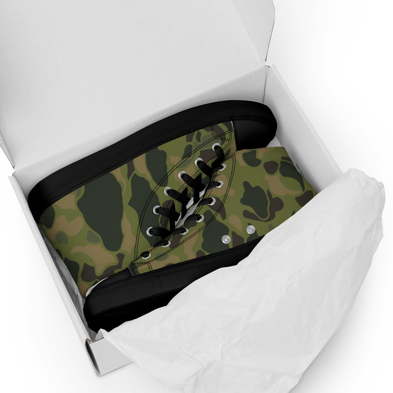 Frog Skin Tropical CAMO Mens High-Top Canvas Shoes
