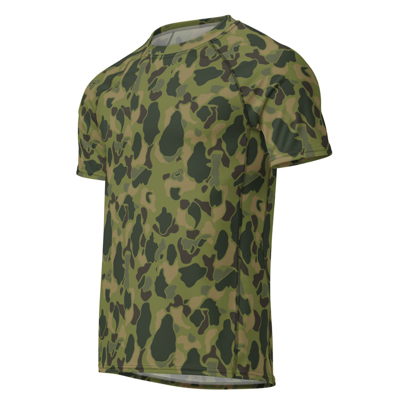 American Frog Skin Tropical CAMO Mens Short-Sleeve Rash Guard