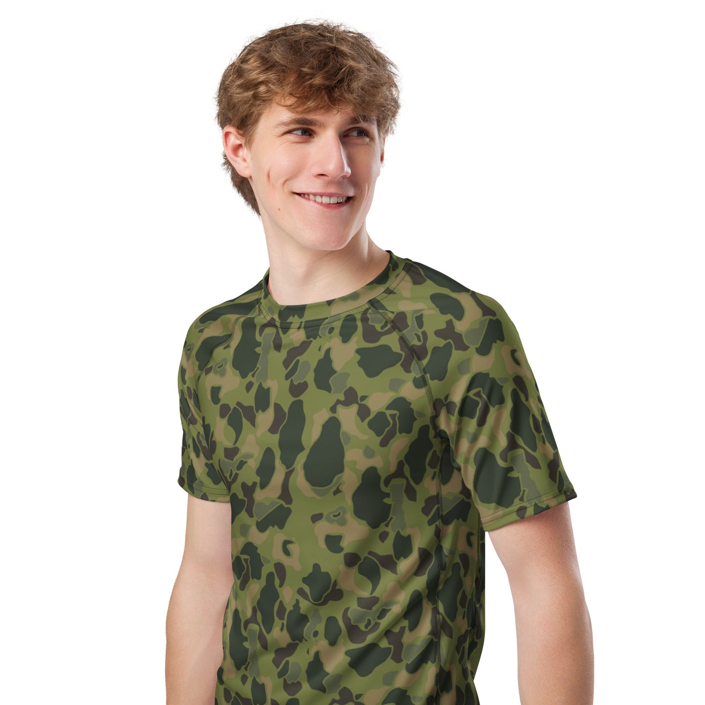 American Frog Skin Tropical CAMO Mens Short-Sleeve Rash Guard - Short-sleeve Guards