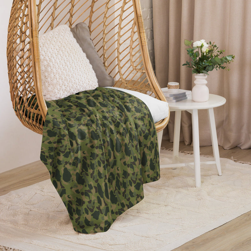 American Frog Skin Tropical CAMO Sherpa Blanket