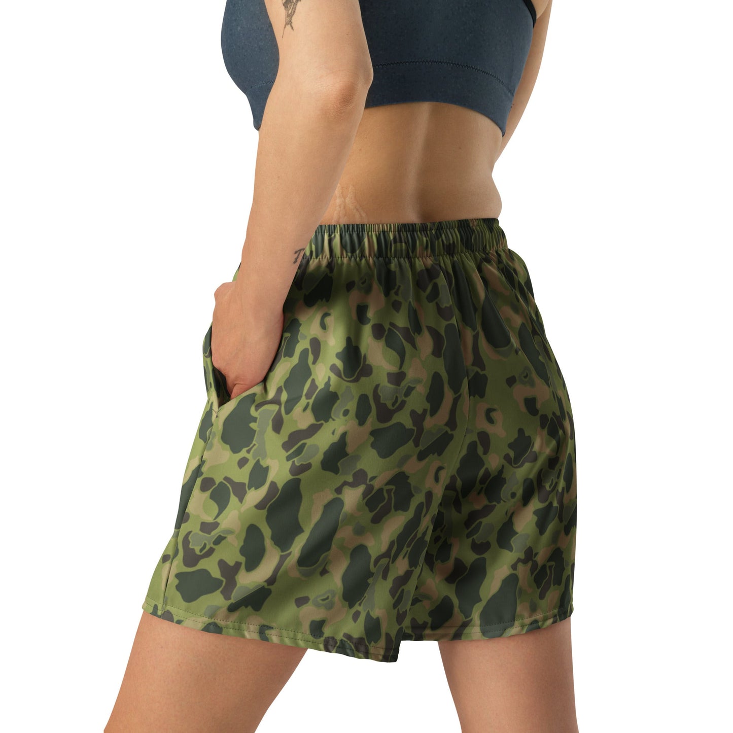 American Frog Skin Tropical CAMO Unisex Athletic Long Shorts