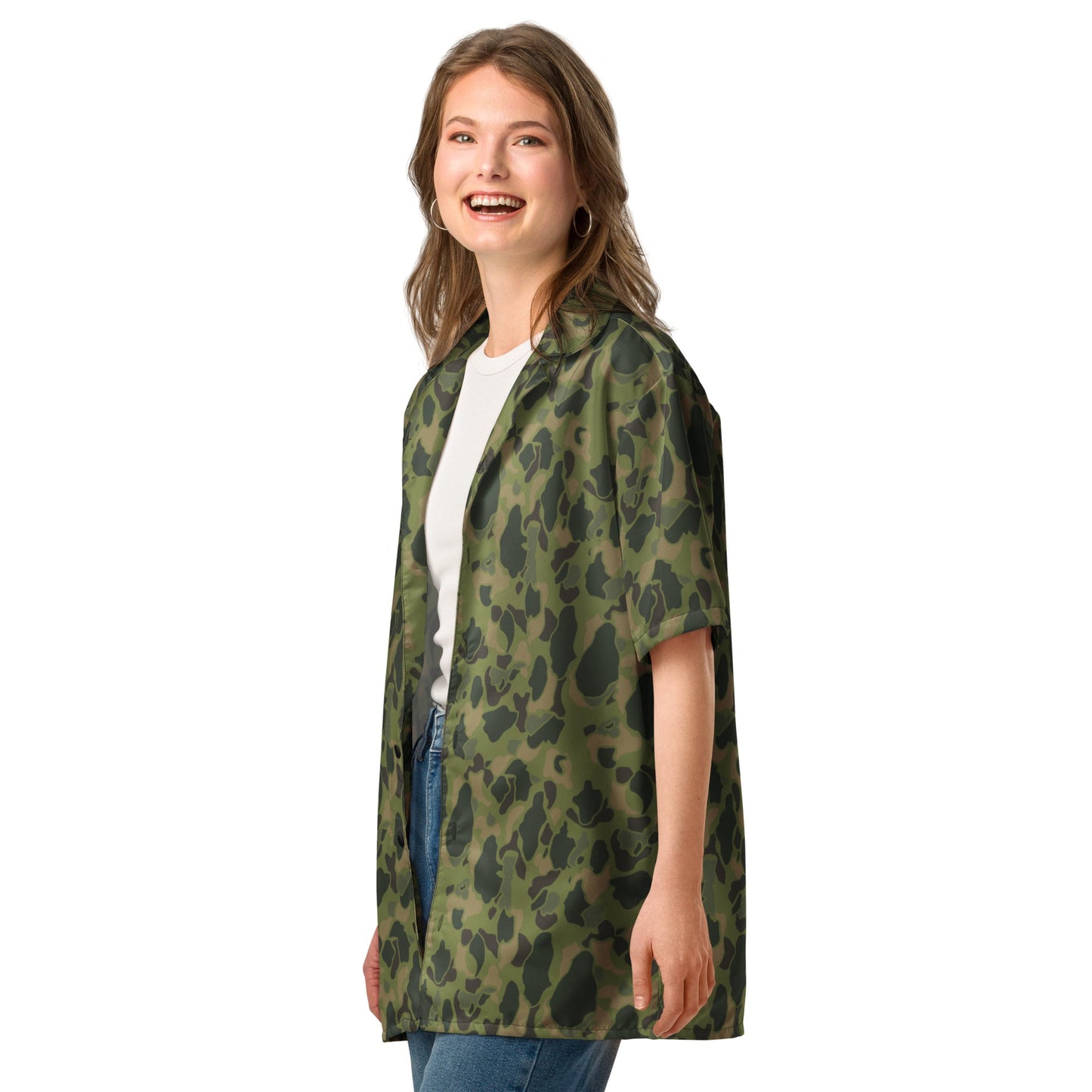 American Frog Skin Tropical CAMO Unisex button shirt - Button Shirts