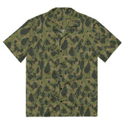 American Frog Skin Tropical CAMO Unisex Short-Sleeve Button Shirt - 2XS