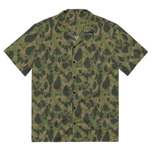 Frog Skin Tropical CAMO Unisex Short-Sleeve Button Shirt - 2XS - Button-Up