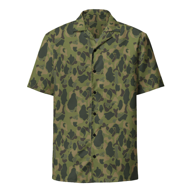 American Frog Skin Tropical CAMO Unisex Short-Sleeve Button Shirt