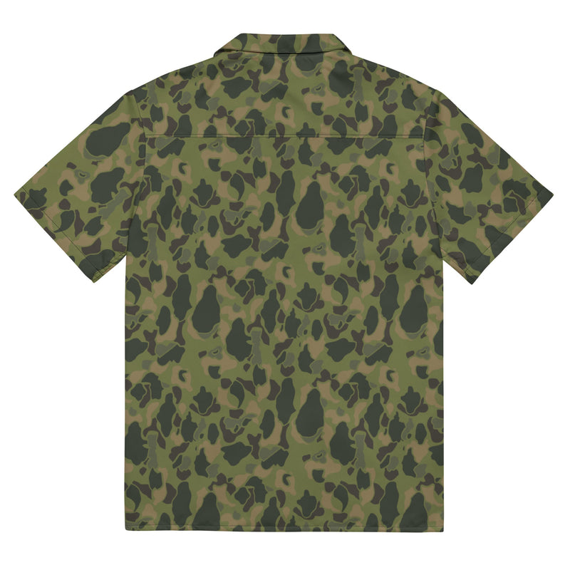 American Frog Skin Tropical CAMO Unisex Short-Sleeve Button Shirt