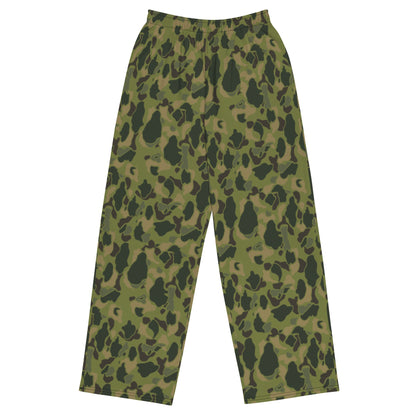 American Frog Skin Tropical CAMO Unisex Wide-Leg Leisure Pants - 2XS