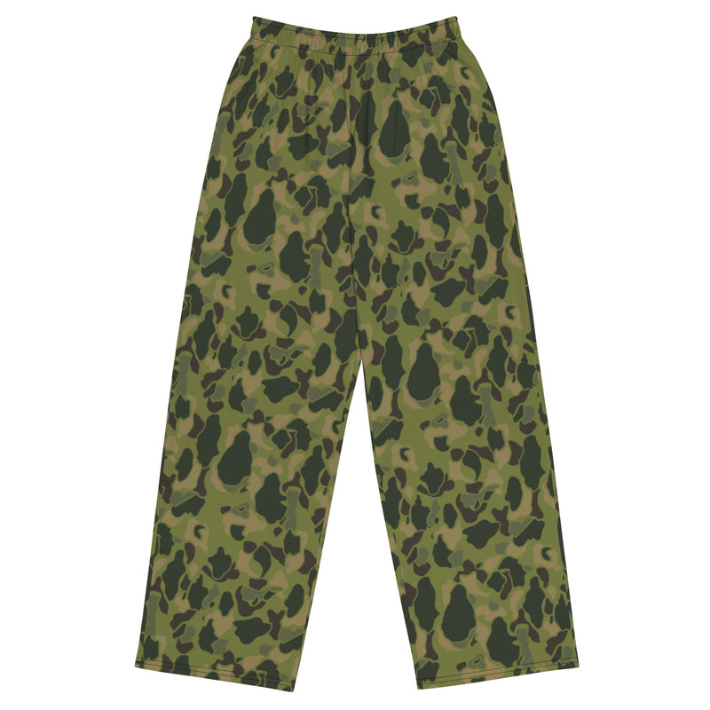 American Frog Skin Tropical CAMO Unisex Wide-Leg Leisure Pants - 2XS