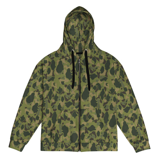 American Frog Skin Tropical CAMO Unisex zip hoodie - 2XS - Zip Hoodies