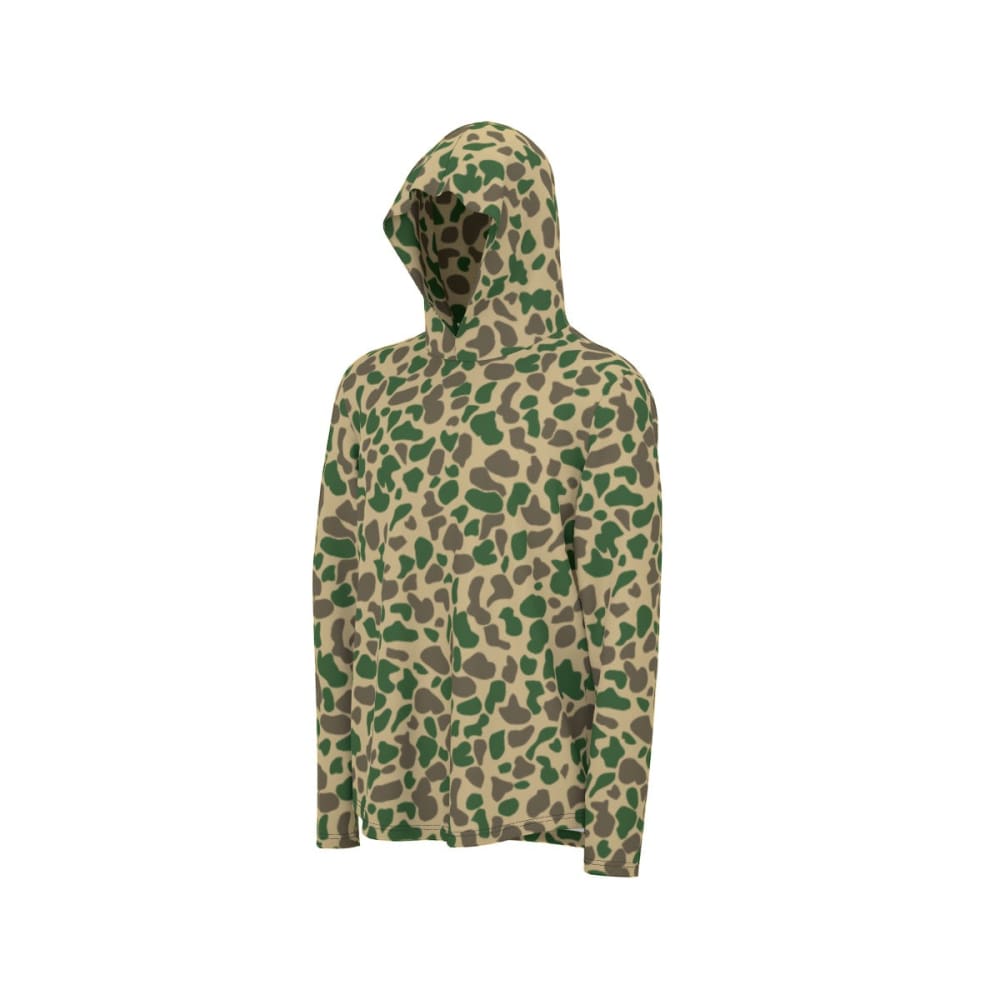 American Leopard CAMO Men’s Sunscreen Sports Hoodie With Thumb Holes - Mens Sunscreen Sports Hoodie With Thumb Holes