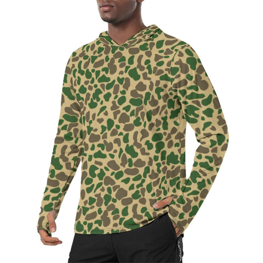 American Leopard CAMO Men’s Sunscreen Sports Hoodie With Thumb Holes - Mens