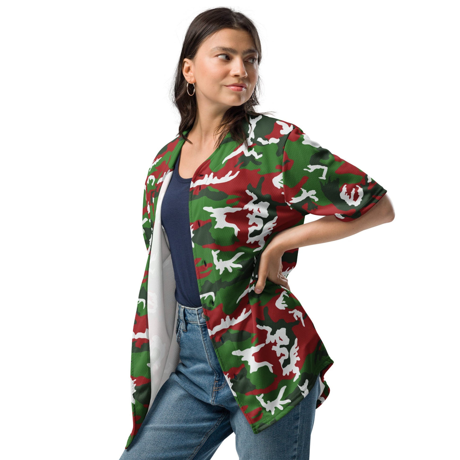 American M81 Christmas CAMO baseball jersey - Baseball Jerseys