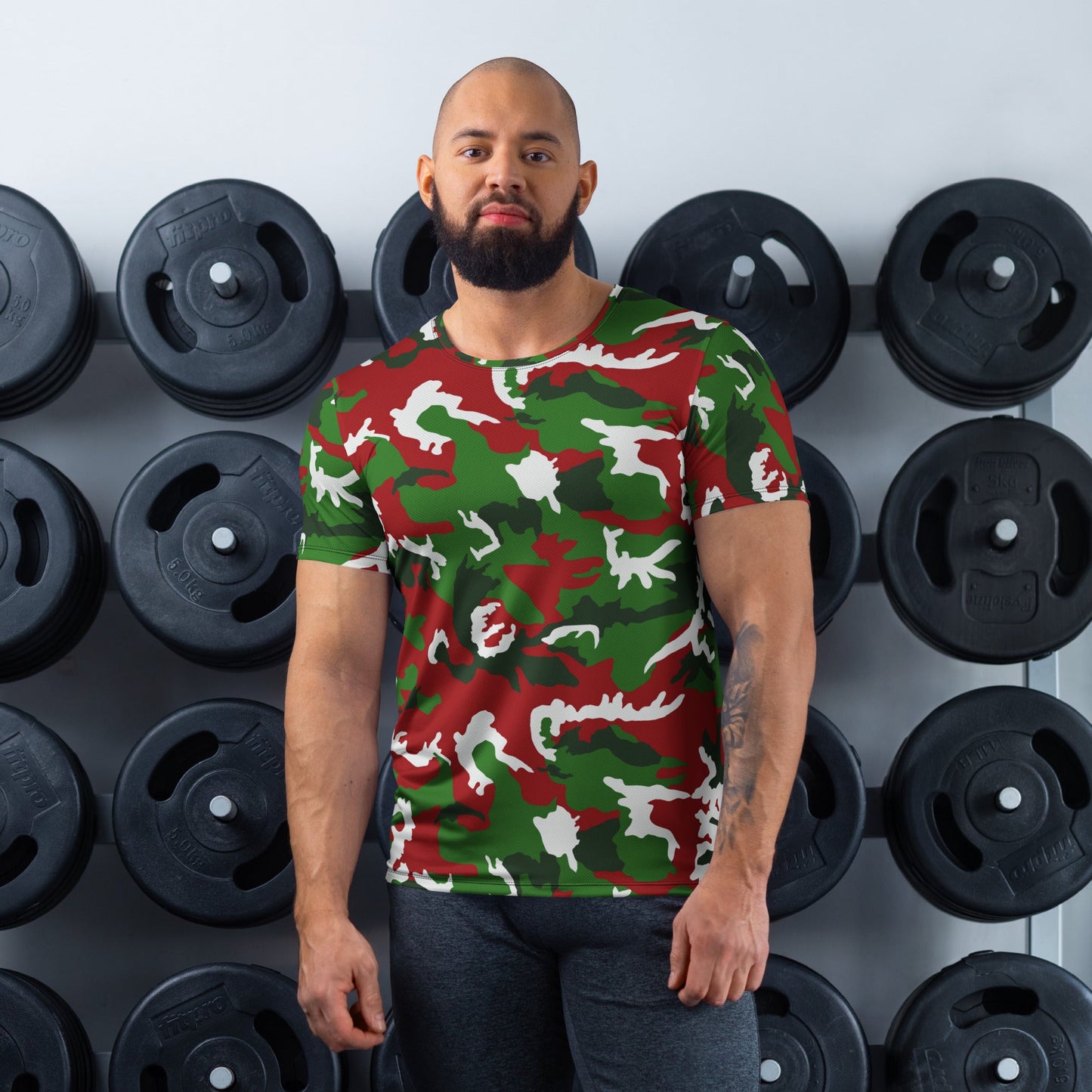 American M81 Christmas CAMO Mens athletic t-shirt - XS - Athletic T-Shirts