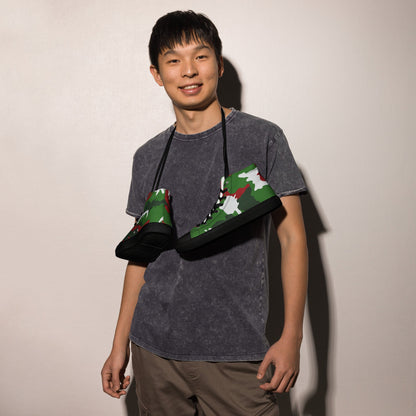 American M81 Christmas CAMO Mens high top canvas shoes - High Top Canvas Shoes