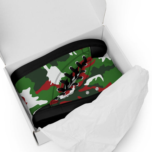 American M81 Christmas CAMO Mens high top canvas shoes - High Top Canvas Shoes