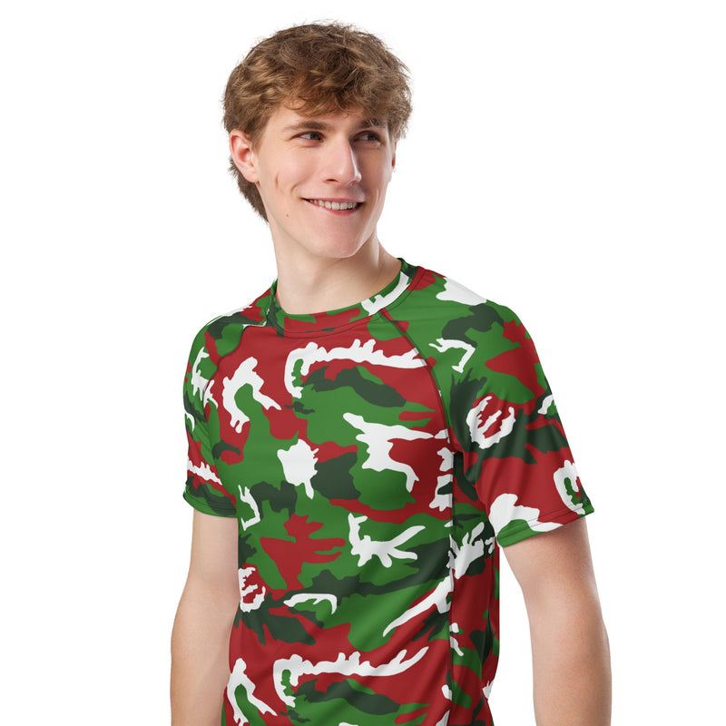 Classic M81 Christmas CAMO Mens Short-Sleeve Rash Guard - SS