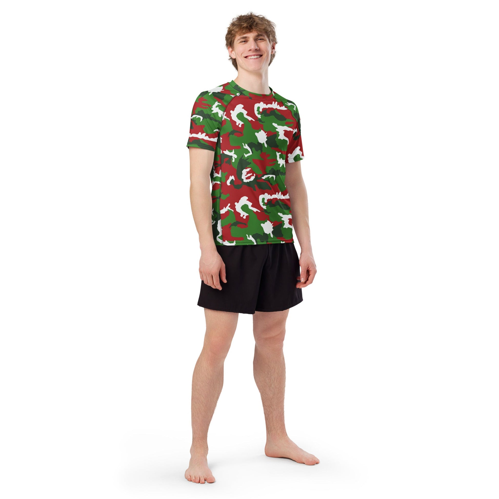 American M81 Christmas CAMO Mens Short-Sleeve Rash Guard - Short-sleeve Guards