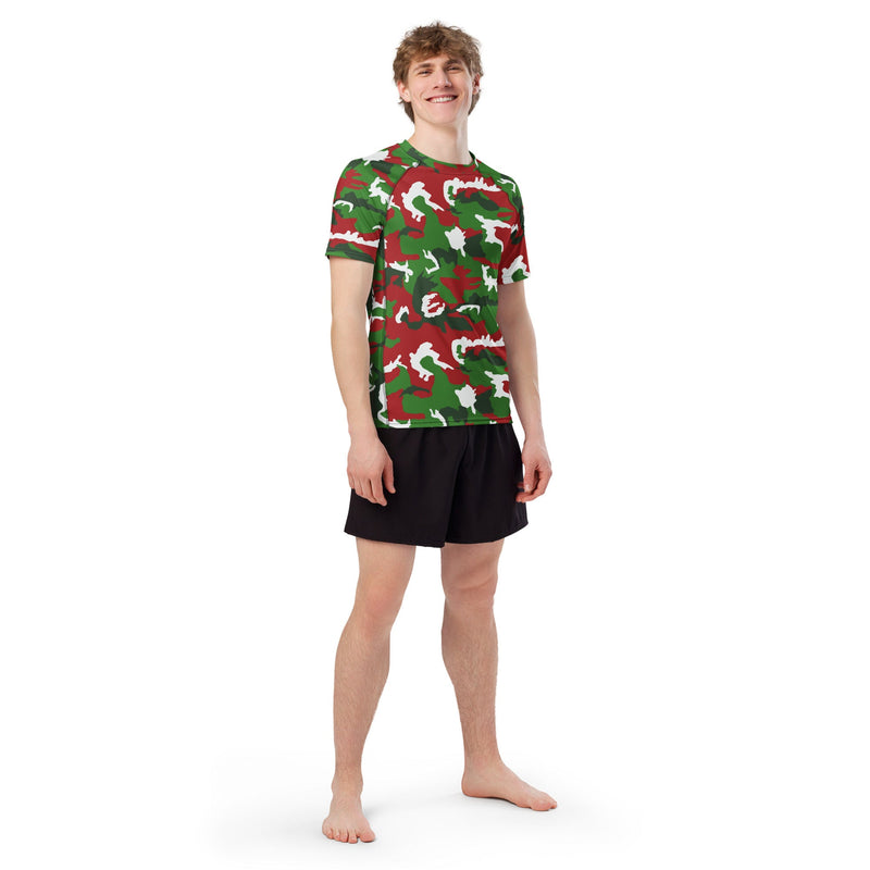 Classic M81 Christmas CAMO Mens Short-Sleeve Rash Guard - SS