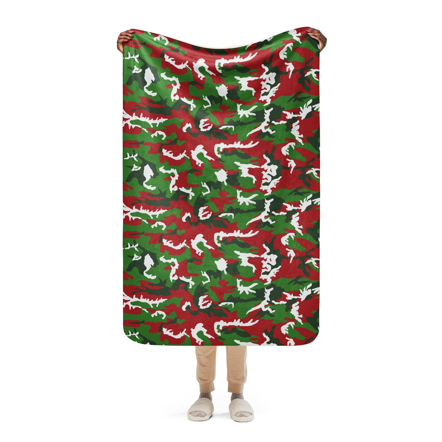 American M81 Christmas CAMO Sherpa blanket - 37″×57″ - Blankets
