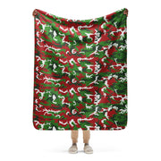 American M81 Christmas CAMO Sherpa Blanket - 50″×60″