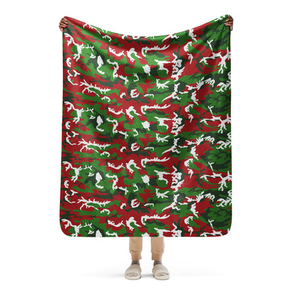 American M81 Christmas CAMO Sherpa blanket - 50″×60″ - Blankets