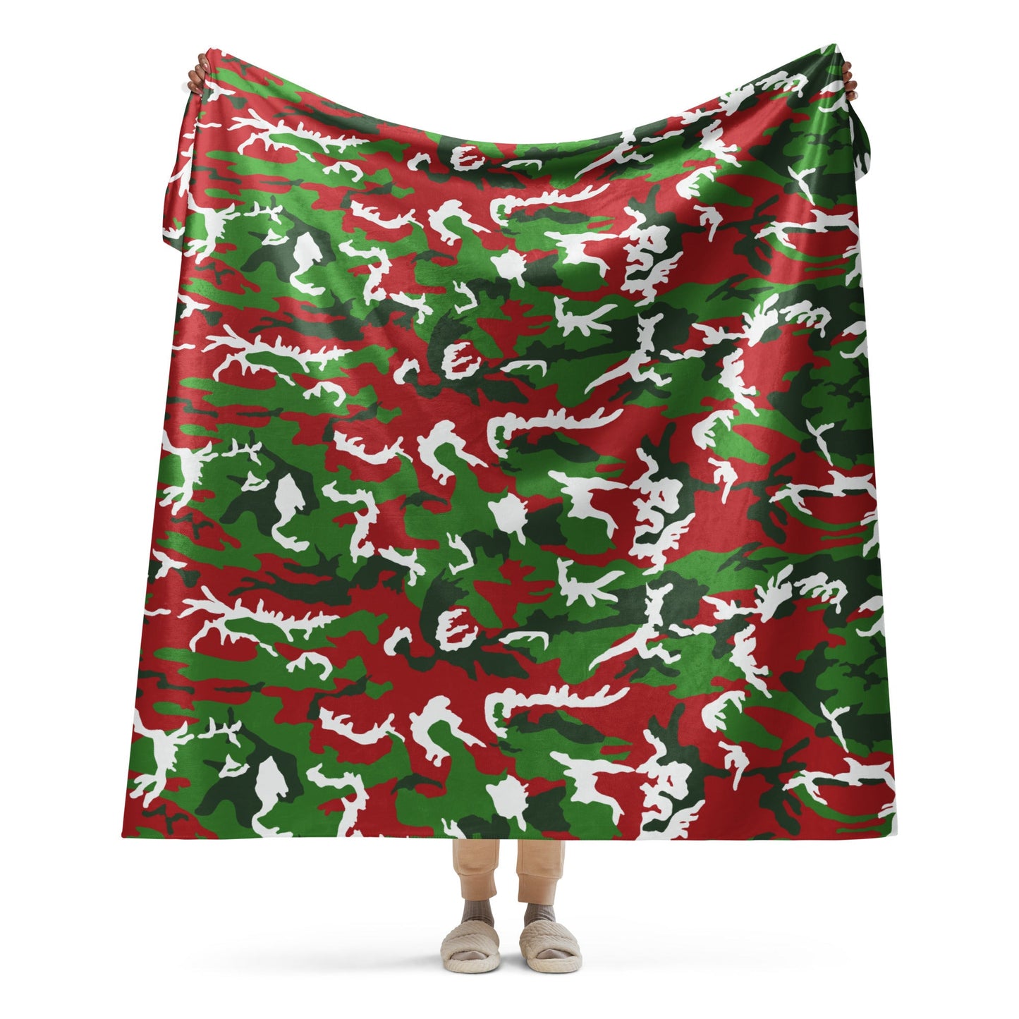 American M81 Christmas CAMO Sherpa blanket - 60″×80″ - Blankets