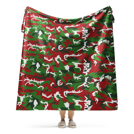 American M81 Christmas CAMO Sherpa Blanket - 60″×80″
