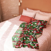 American M81 Christmas CAMO Sherpa Blanket