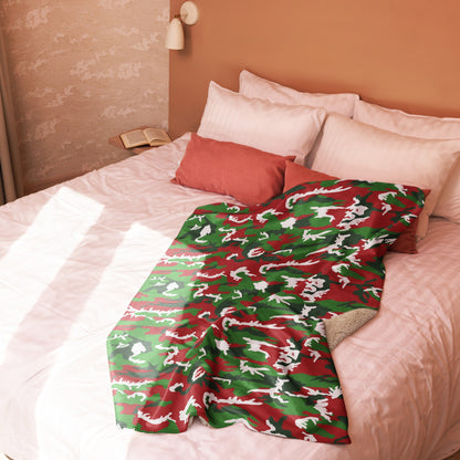 American M81 Christmas CAMO Sherpa blanket - Blankets