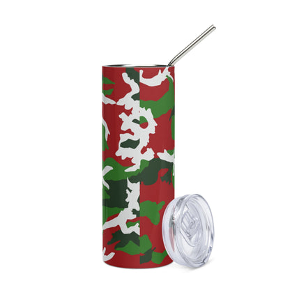 American M81 Christmas CAMO Stainless steel tumbler - Steel Tumblers