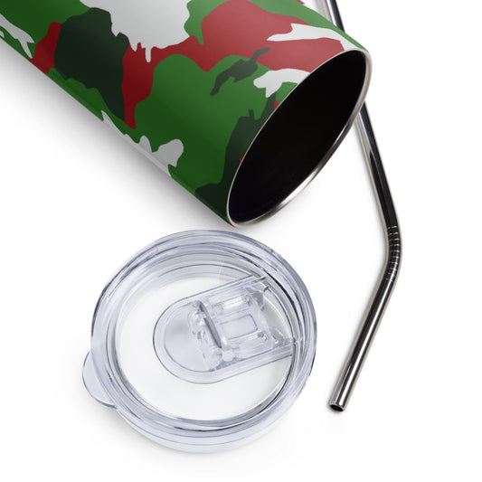 American M81 Christmas CAMO Stainless steel tumbler - Steel Tumblers