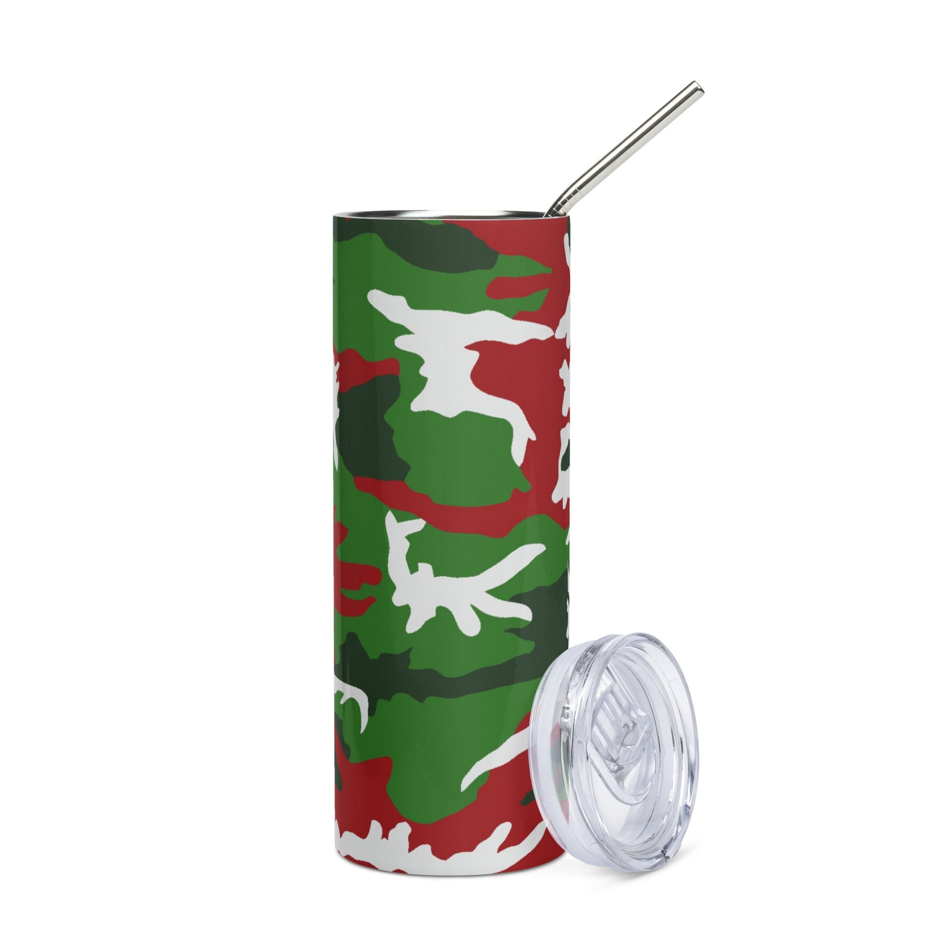 American M81 Christmas CAMO Stainless steel tumbler - Steel Tumblers