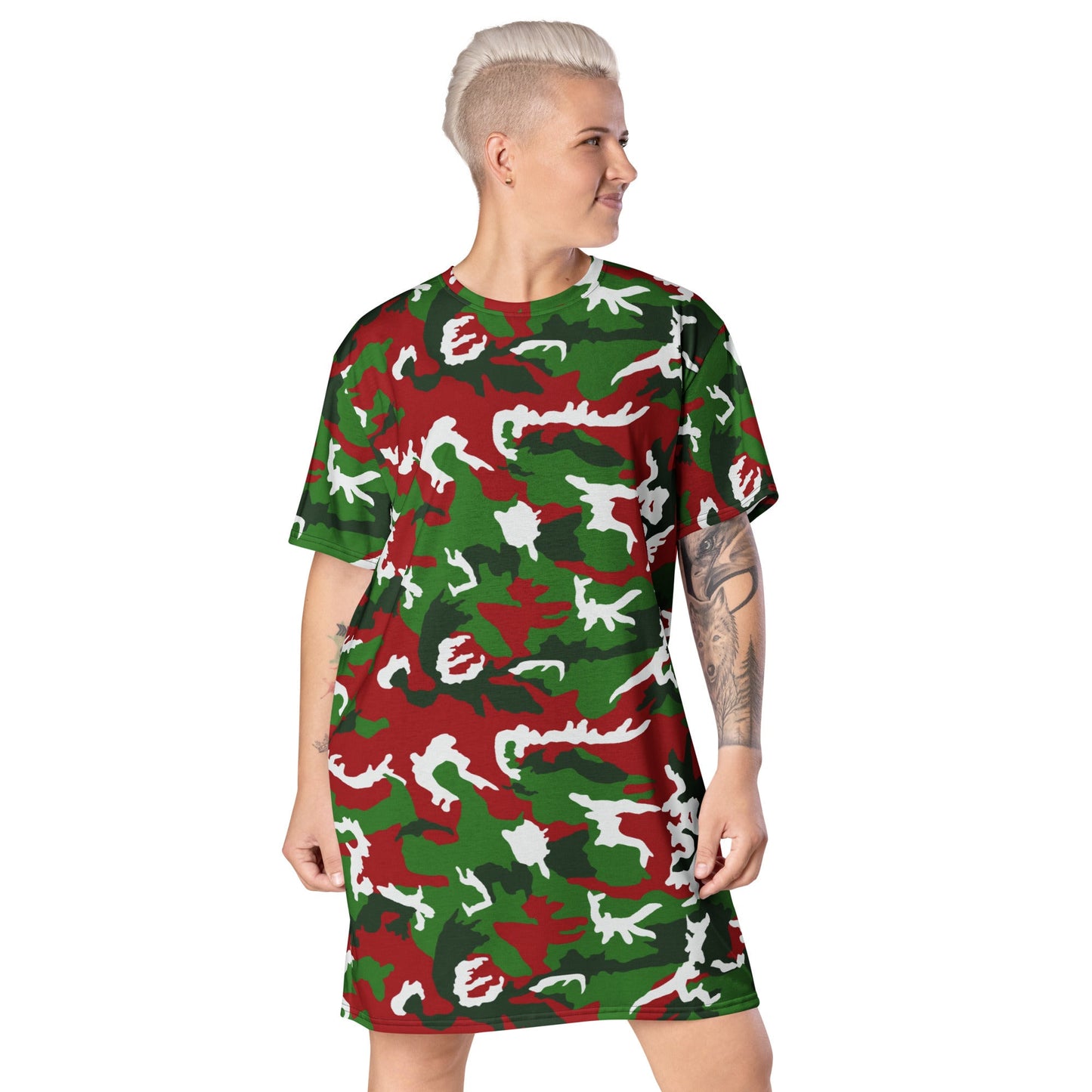 American M81 Christmas CAMO T-shirt dress - 2XS - Womens T-Shirt Dresses