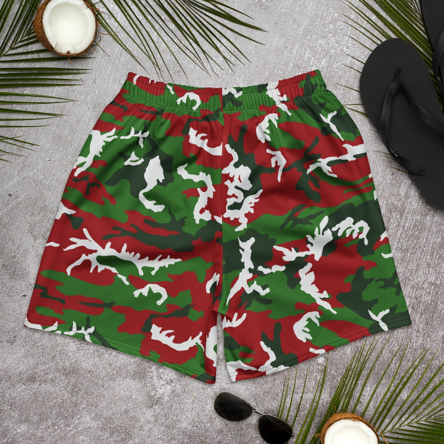American M81 Christmas CAMO Unisex Athletic Long Shorts