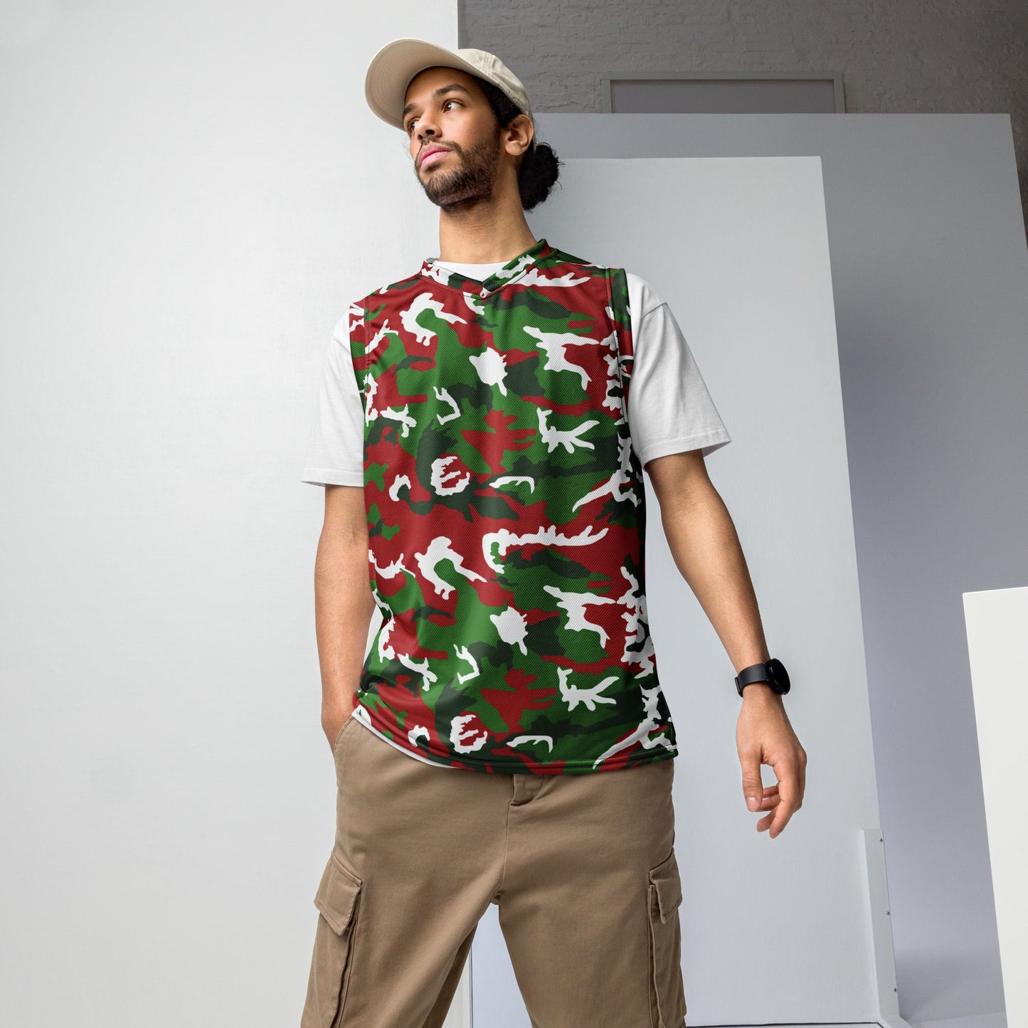 American M81 Christmas CAMO unisex basketball jersey - 2XS - Basketball Jerseys