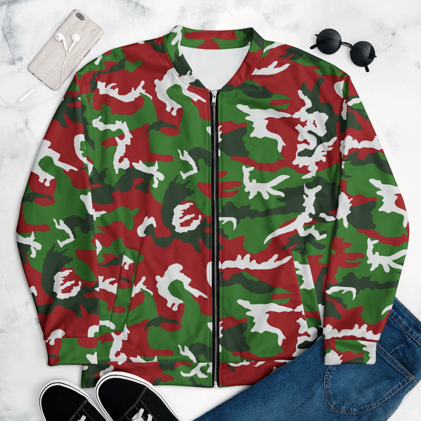 American M81 Christmas CAMO Unisex Bomber Jacket