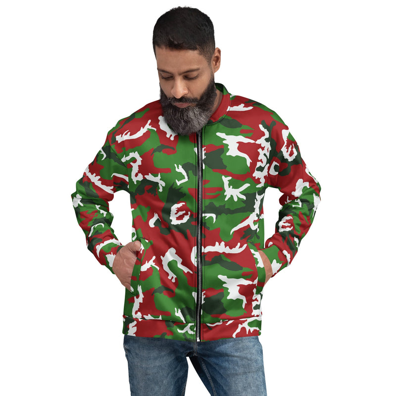 Classic M81 Christmas CAMO Unisex Bomber Jacket - XS