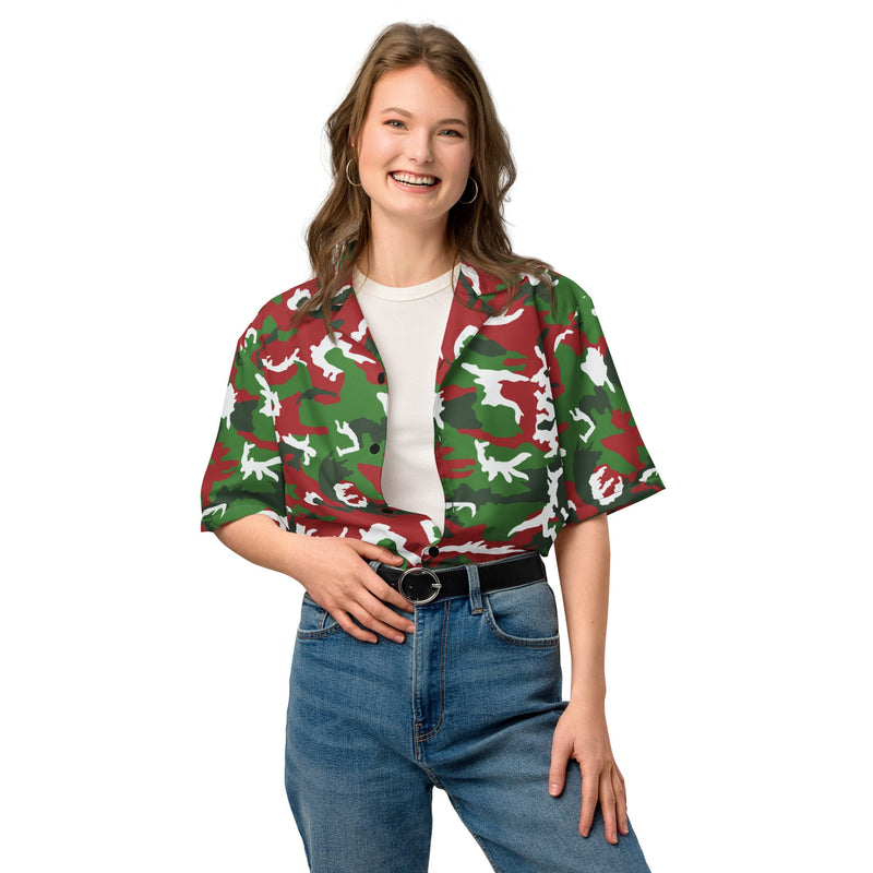 Classic M81 Christmas CAMO Unisex Short-Sleeve Button Shirt - Button-Up