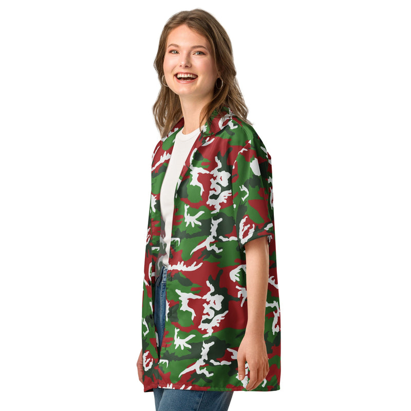 Classic M81 Christmas CAMO Unisex Short-Sleeve Button Shirt - Button-Up