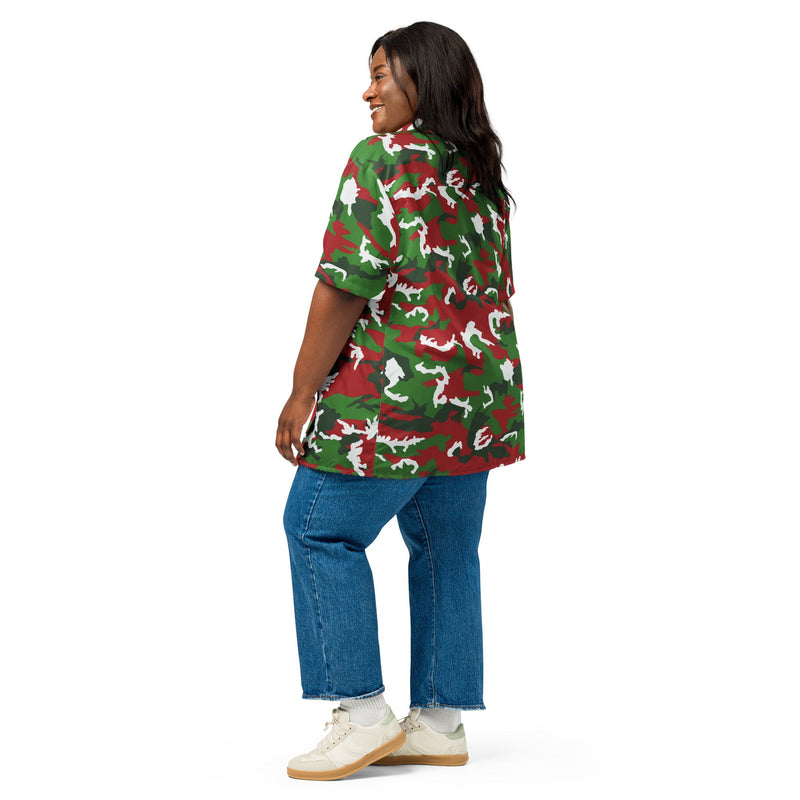 Classic M81 Christmas CAMO Unisex Short-Sleeve Button Shirt - Button-Up