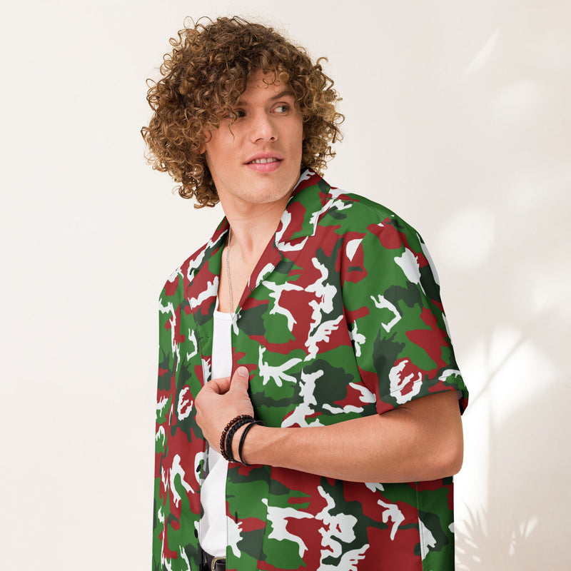 Classic M81 Christmas CAMO Unisex Short-Sleeve Button Shirt - Button-Up
