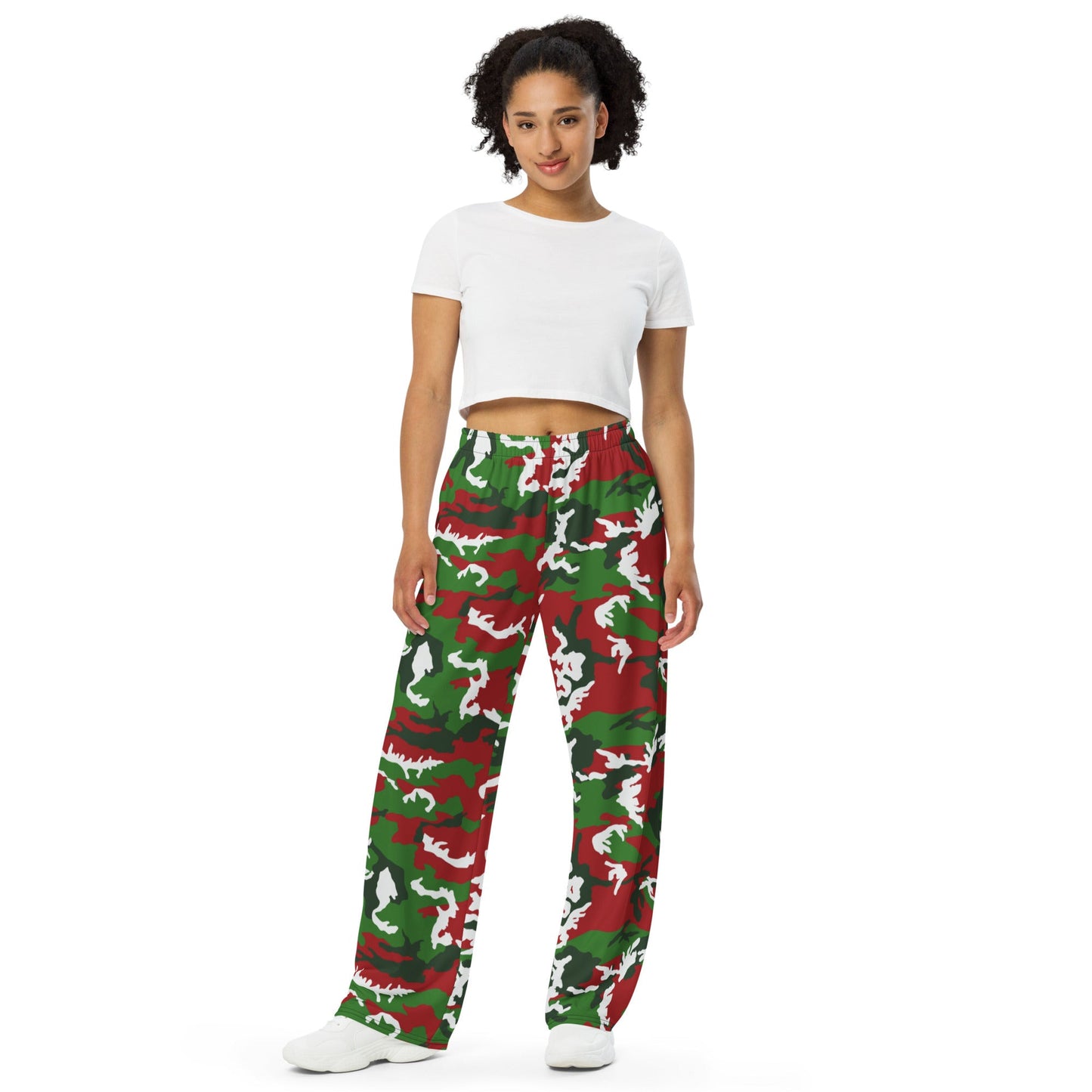 American M81 Christmas CAMO unisex wide-leg pants - Wide-leg Pants