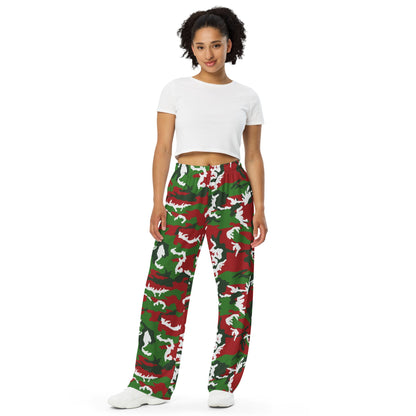 American M81 Christmas CAMO unisex wide-leg pants - Wide-leg Pants