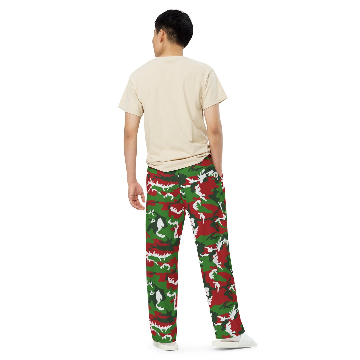 American M81 Christmas CAMO unisex wide-leg pants - Wide-leg Pants