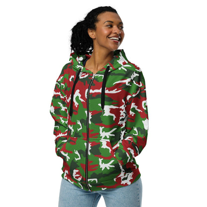 American M81 Christmas CAMO Unisex zip hoodie - Zip Hoodies