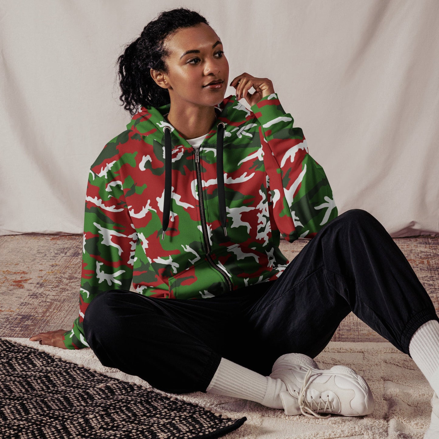 American M81 Christmas CAMO Unisex zip hoodie - Zip Hoodies