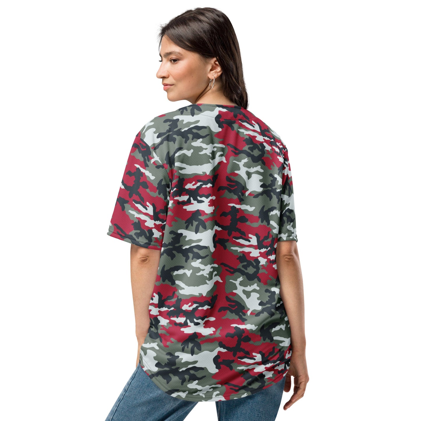 American M81 Firefighter Red CAMO baseball jersey - Baseball Jerseys
