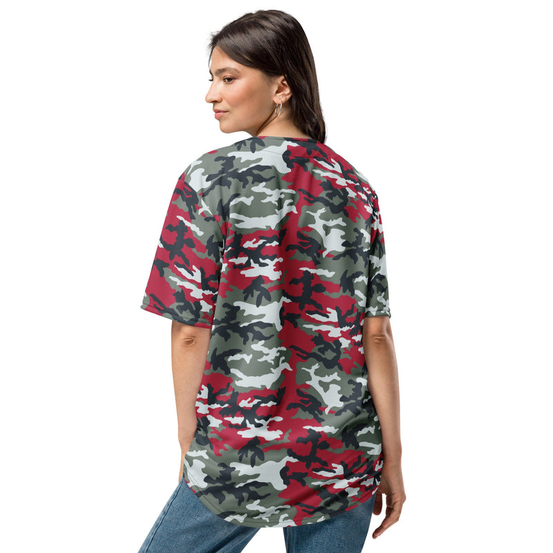 Classic M81 Firefighter Red CAMO Unisex Baseball Jersey