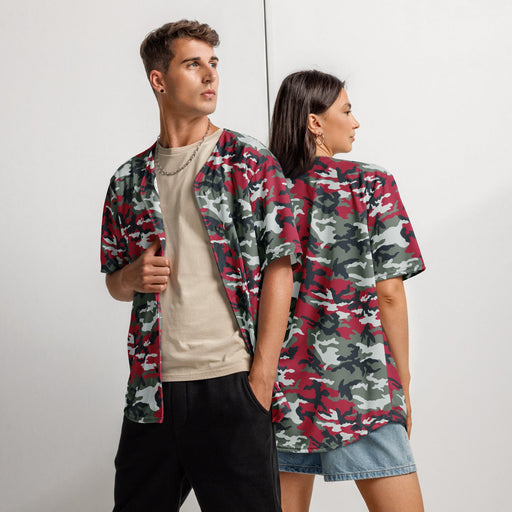 Classic M81 Firefighter Red CAMO Unisex Baseball Jersey - 2XS