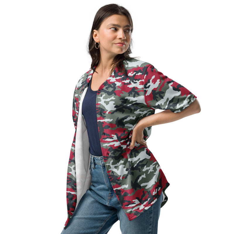 Classic M81 Firefighter Red CAMO Unisex Baseball Jersey